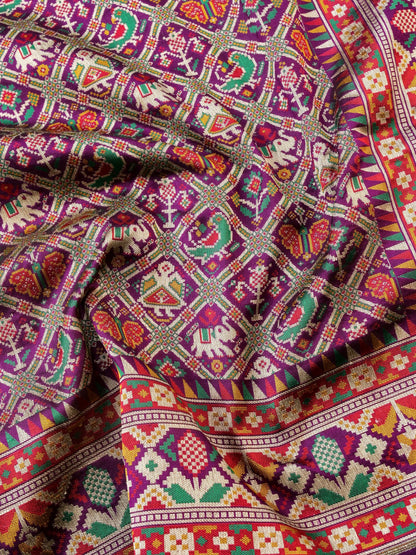 Handwoven Banarasi Katan Silk Patola Saree - Khinkhwab