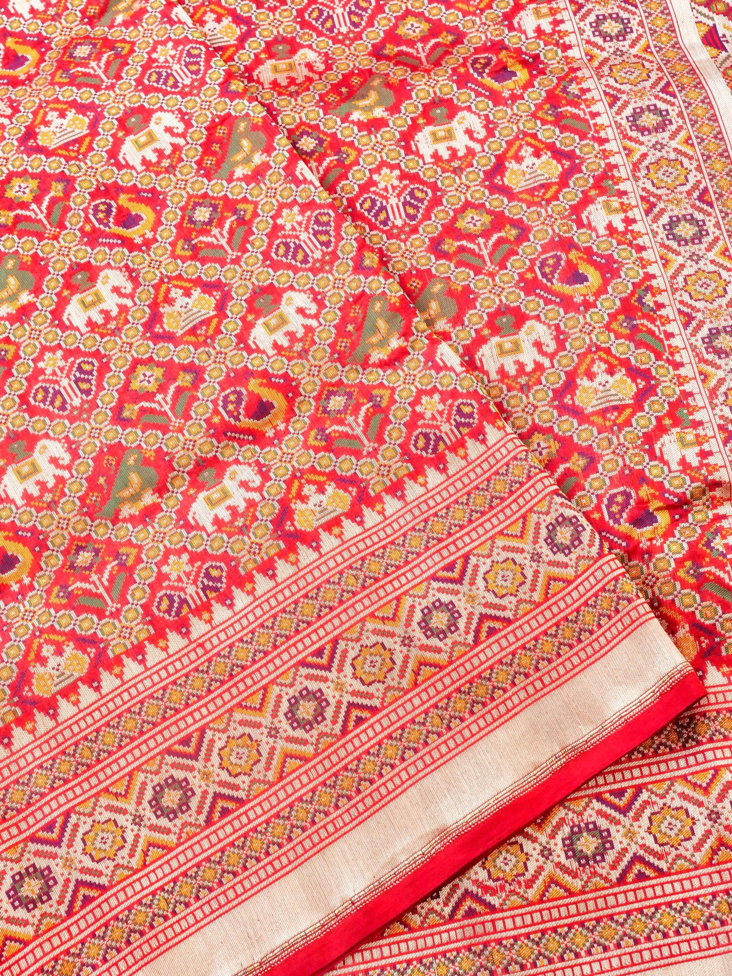 Handwoven Banarasi Katan Silk Patola Saree - Khinkhwab