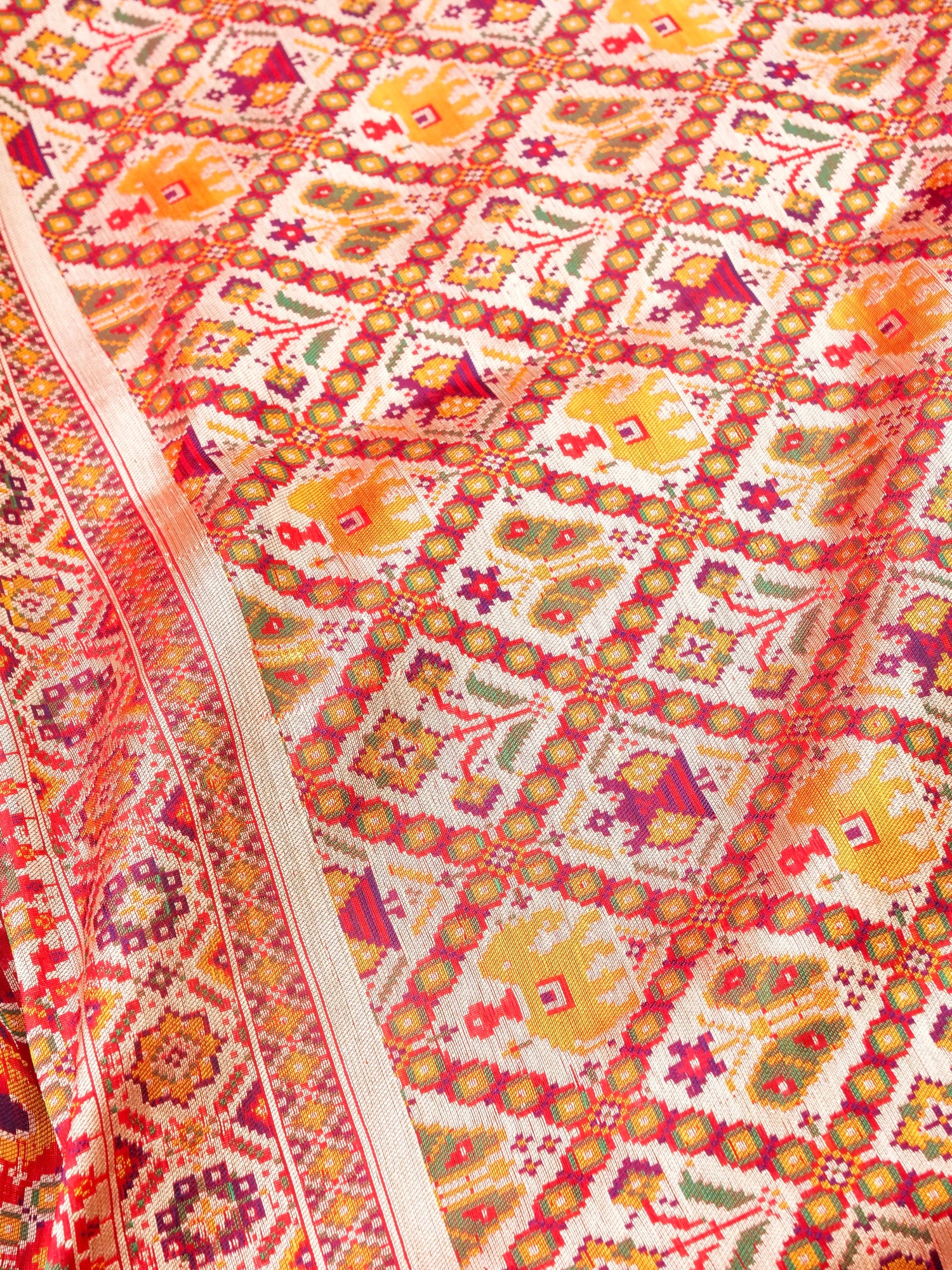 Handwoven Banarasi Katan Silk Patola Saree - Khinkhwab