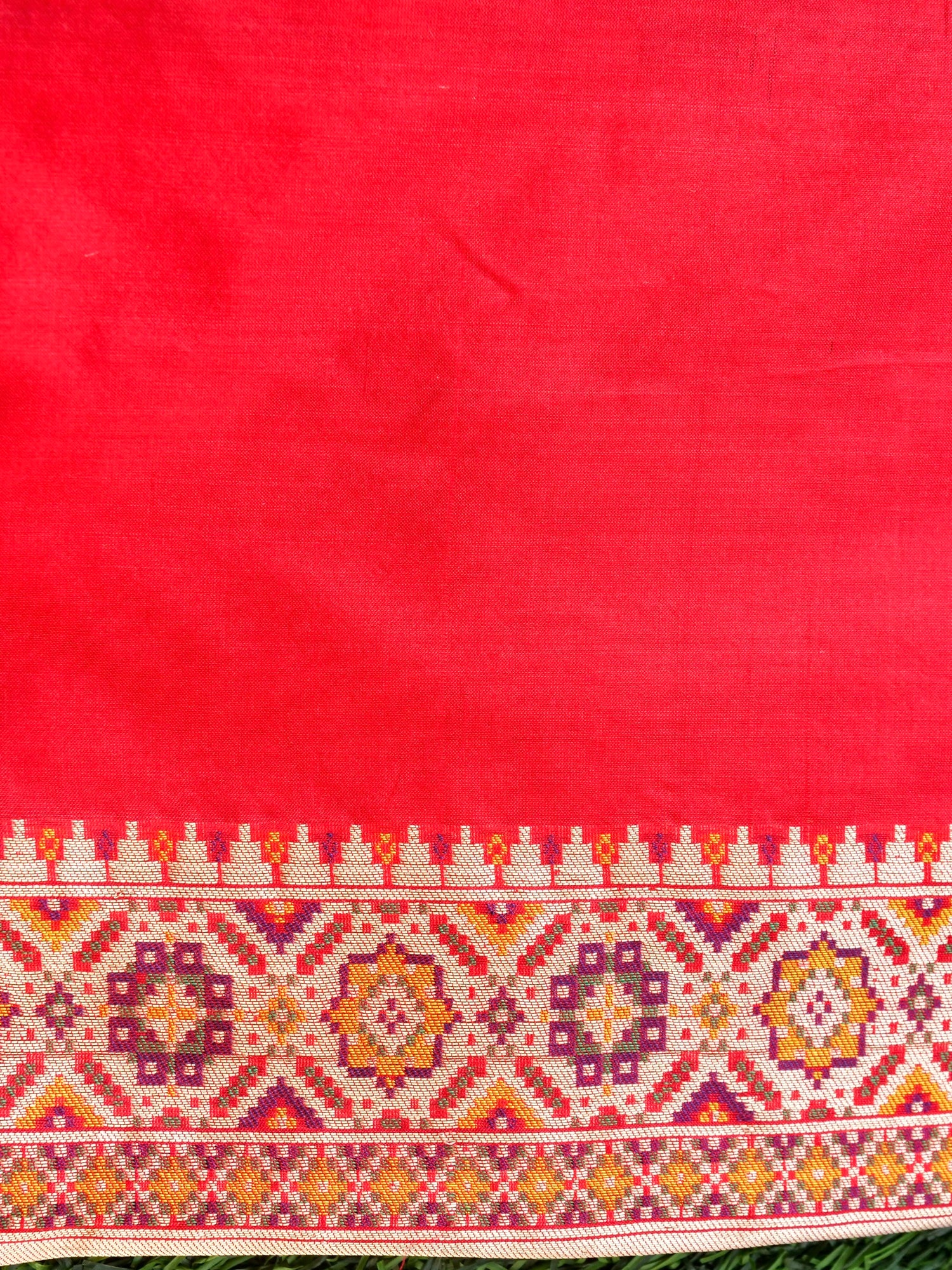 Handwoven Banarasi Katan Silk Patola Saree - Khinkhwab