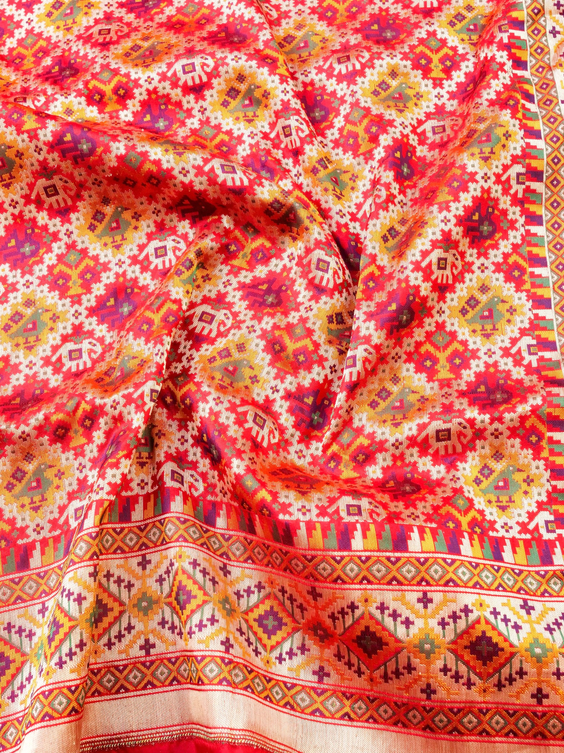 Handwoven Banarasi Katan Silk Patola Saree - Khinkhwab