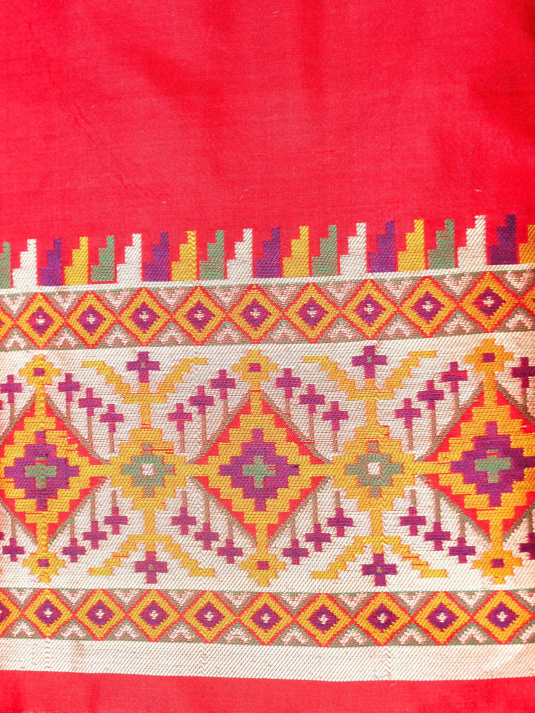 Handwoven Banarasi Katan Silk Patola Saree - Khinkhwab