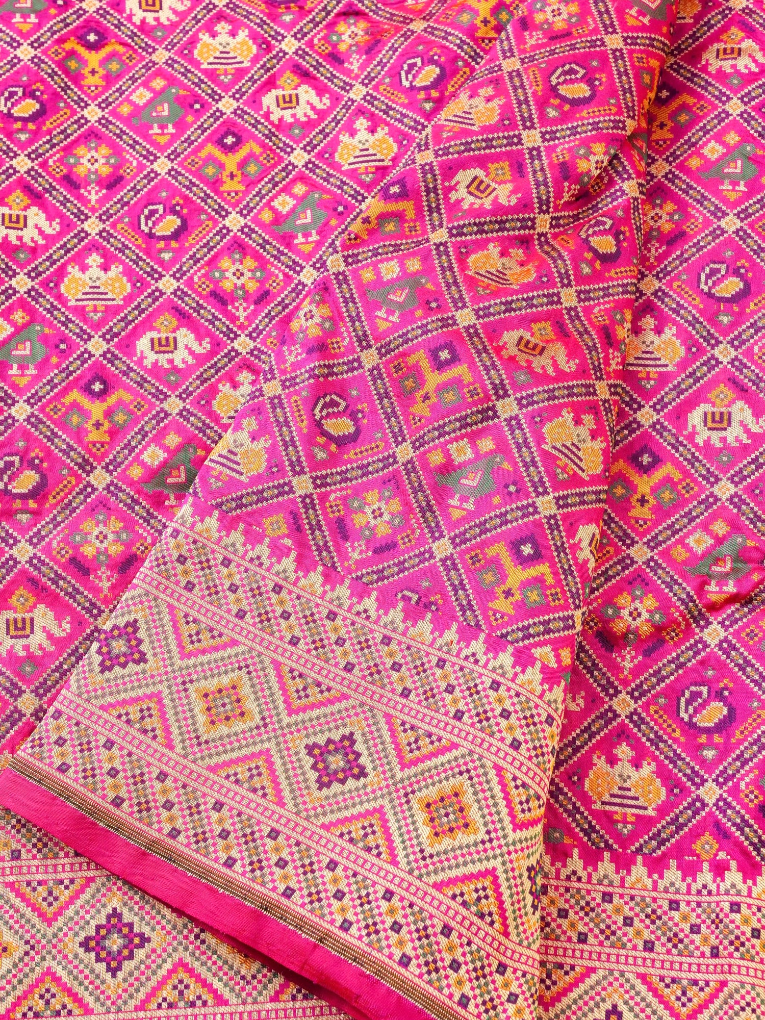 Handwoven Banarasi Katan Silk Patola Saree - Khinkhwab
