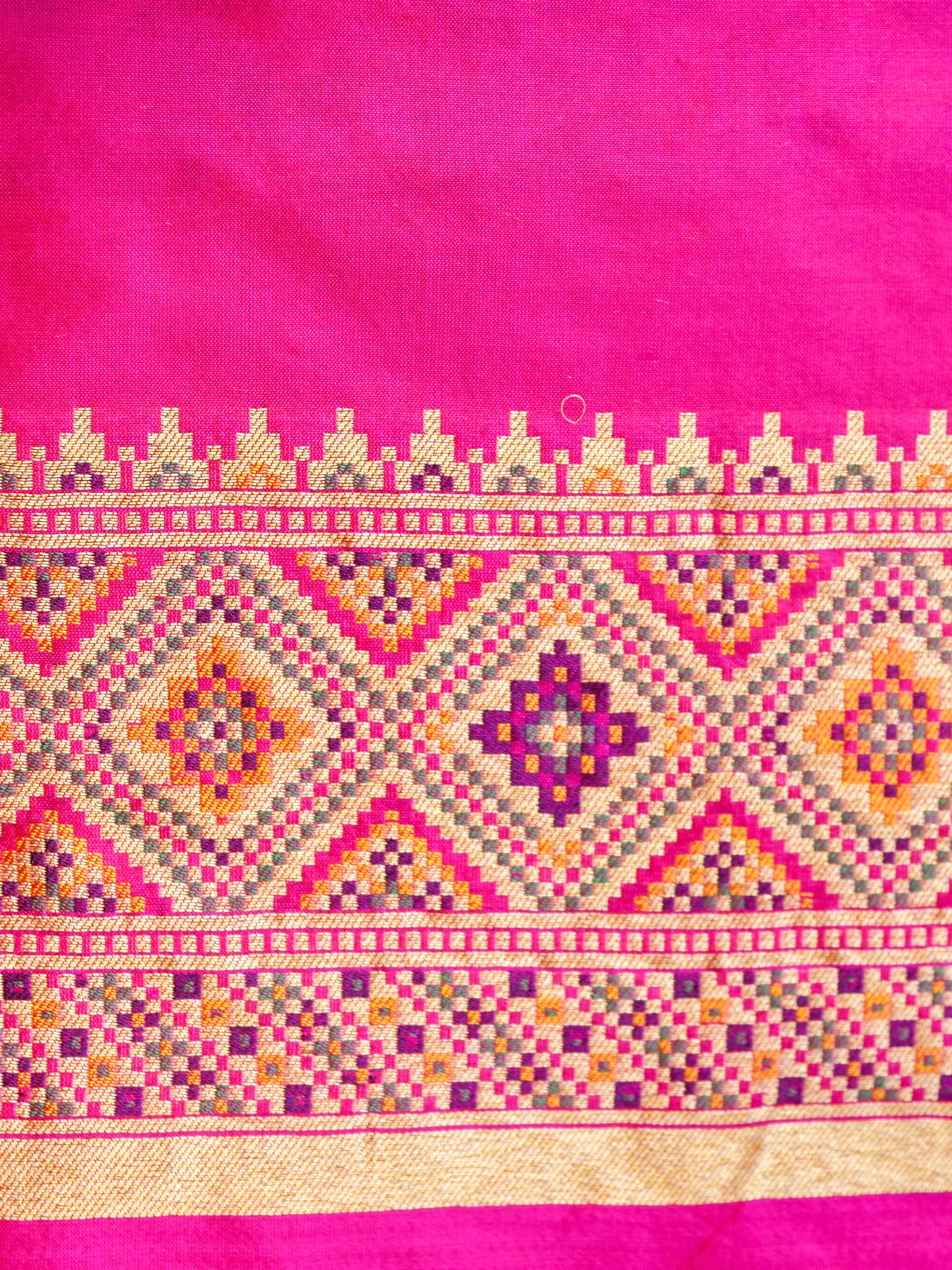 Handwoven Banarasi Katan Silk Patola Saree - Khinkhwab