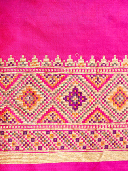 Handwoven Banarasi Katan Silk Patola Saree - Khinkhwab