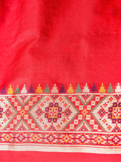 Handwoven Banarasi Katan Silk Patola Saree - Khinkhwab