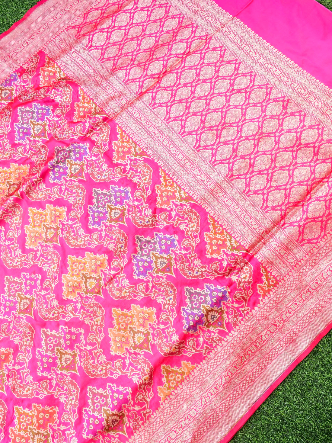Handwoven Banarasi Katan Silk Patola Saree - Khinkhwab