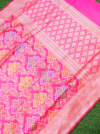 Handwoven Banarasi Katan Silk Patola Saree - Khinkhwab