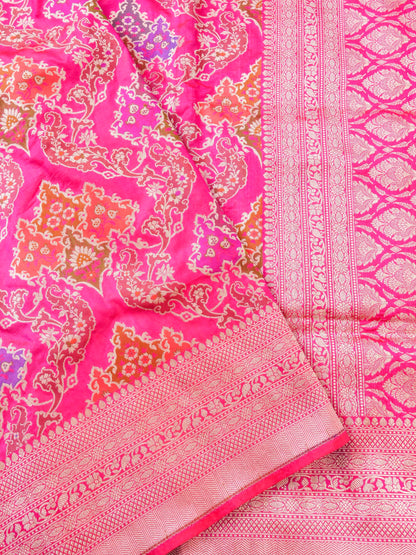 Handwoven Banarasi Katan Silk Patola Saree - Khinkhwab