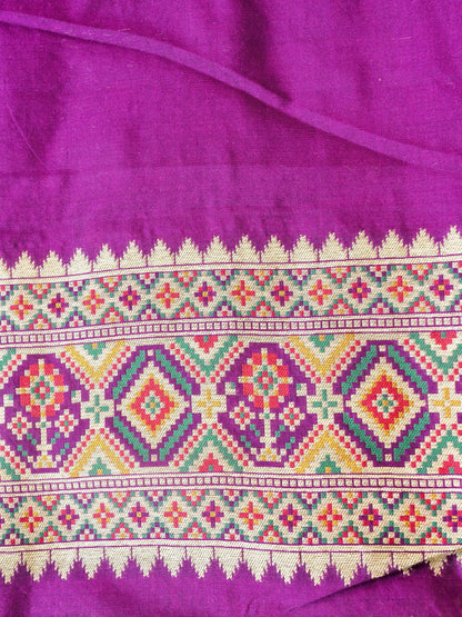 Handwoven Banarasi Katan Silk Patola Saree - Khinkhwab