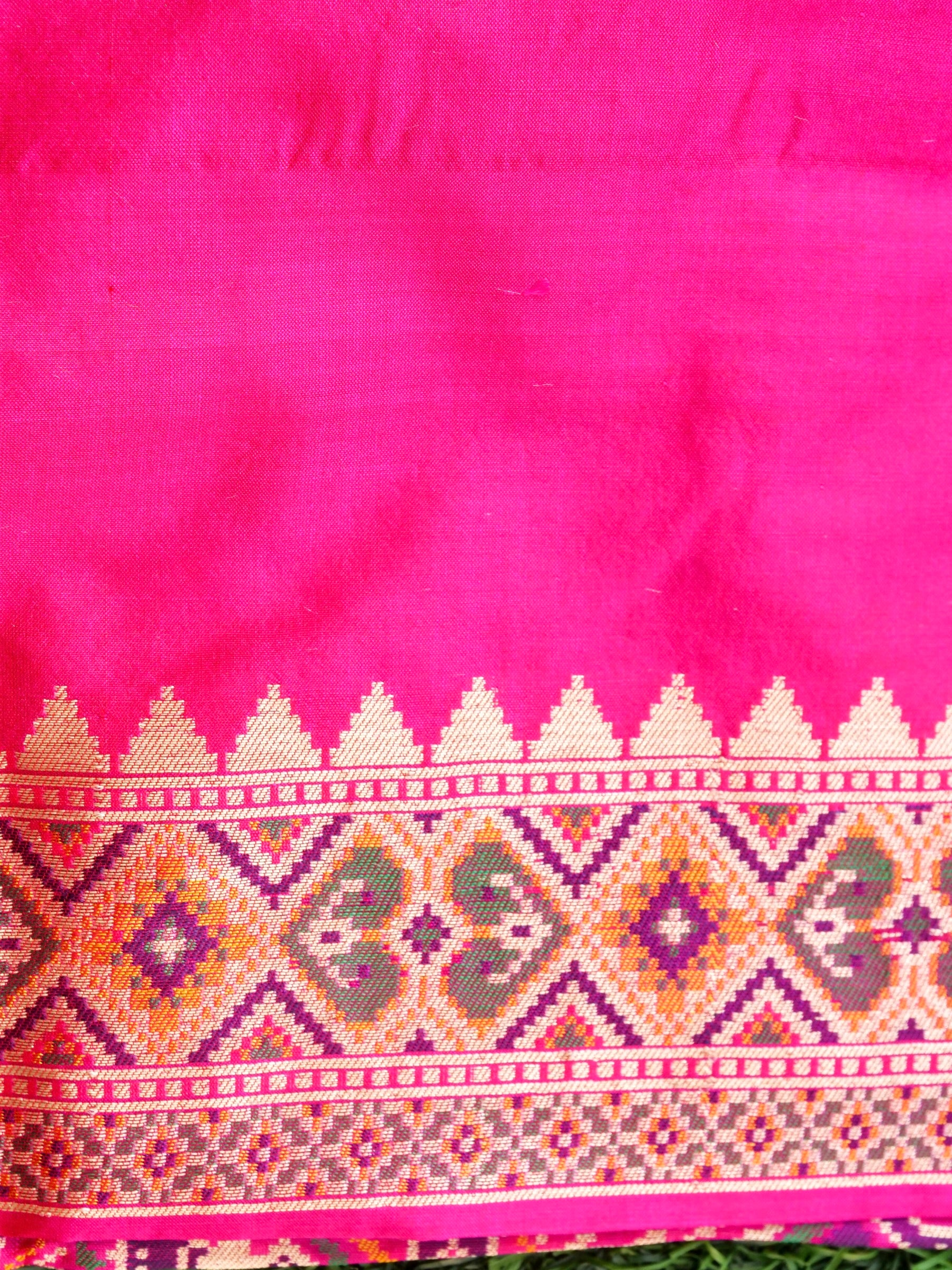 Handwoven Banarasi Katan Silk Patola Saree - Khinkhwab
