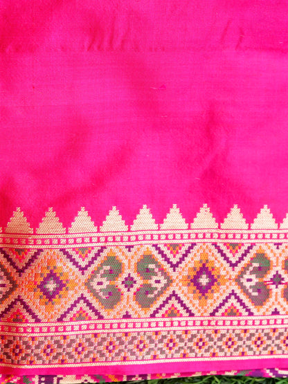 Handwoven Banarasi Katan Silk Patola Saree - Khinkhwab