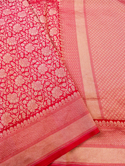 Handloom Banarasi Crepe Silk Saree with Zari Brocade - Khinkhwab