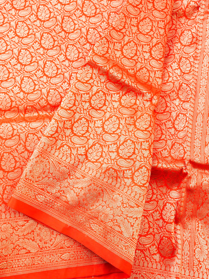 Handloom Banarasi Katan Silk Zari Tanchoi Saree - Khinkhwab