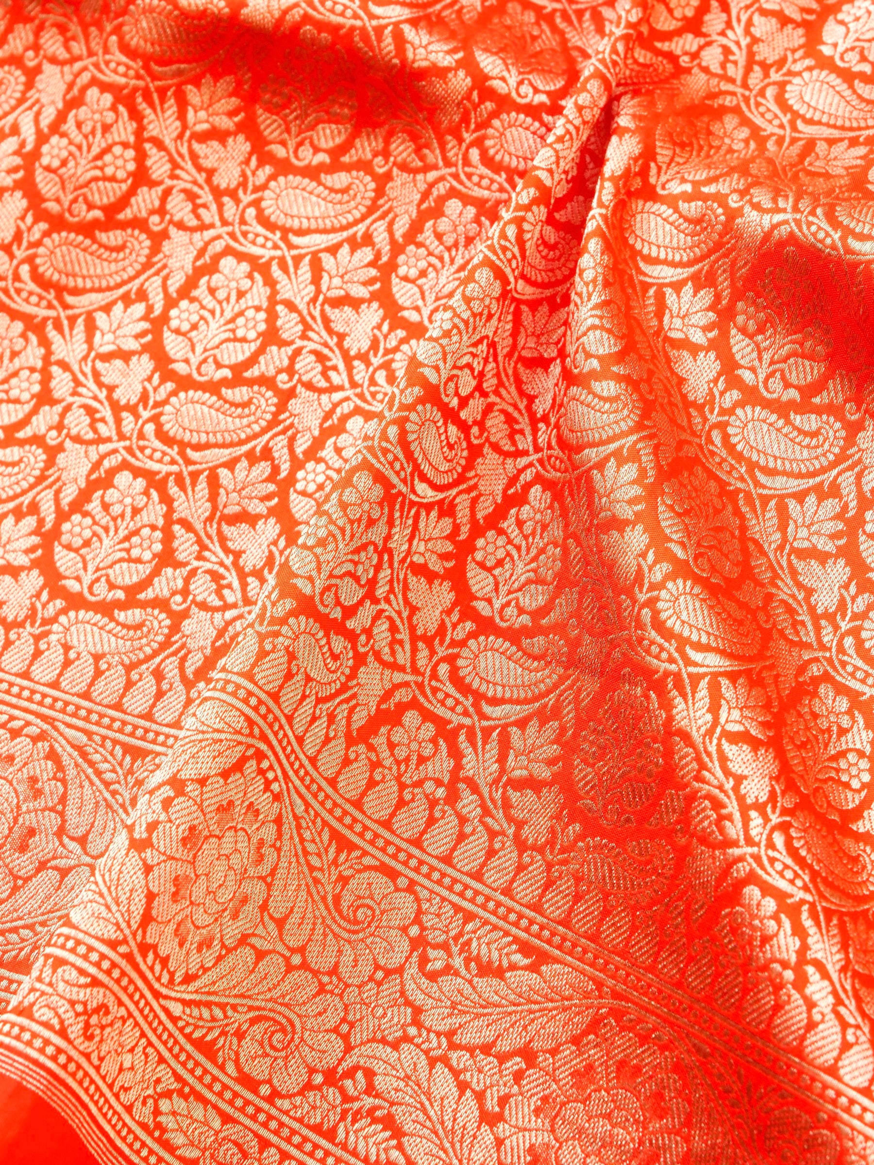 Handloom Banarasi Katan Silk Zari Tanchoi Saree - Khinkhwab