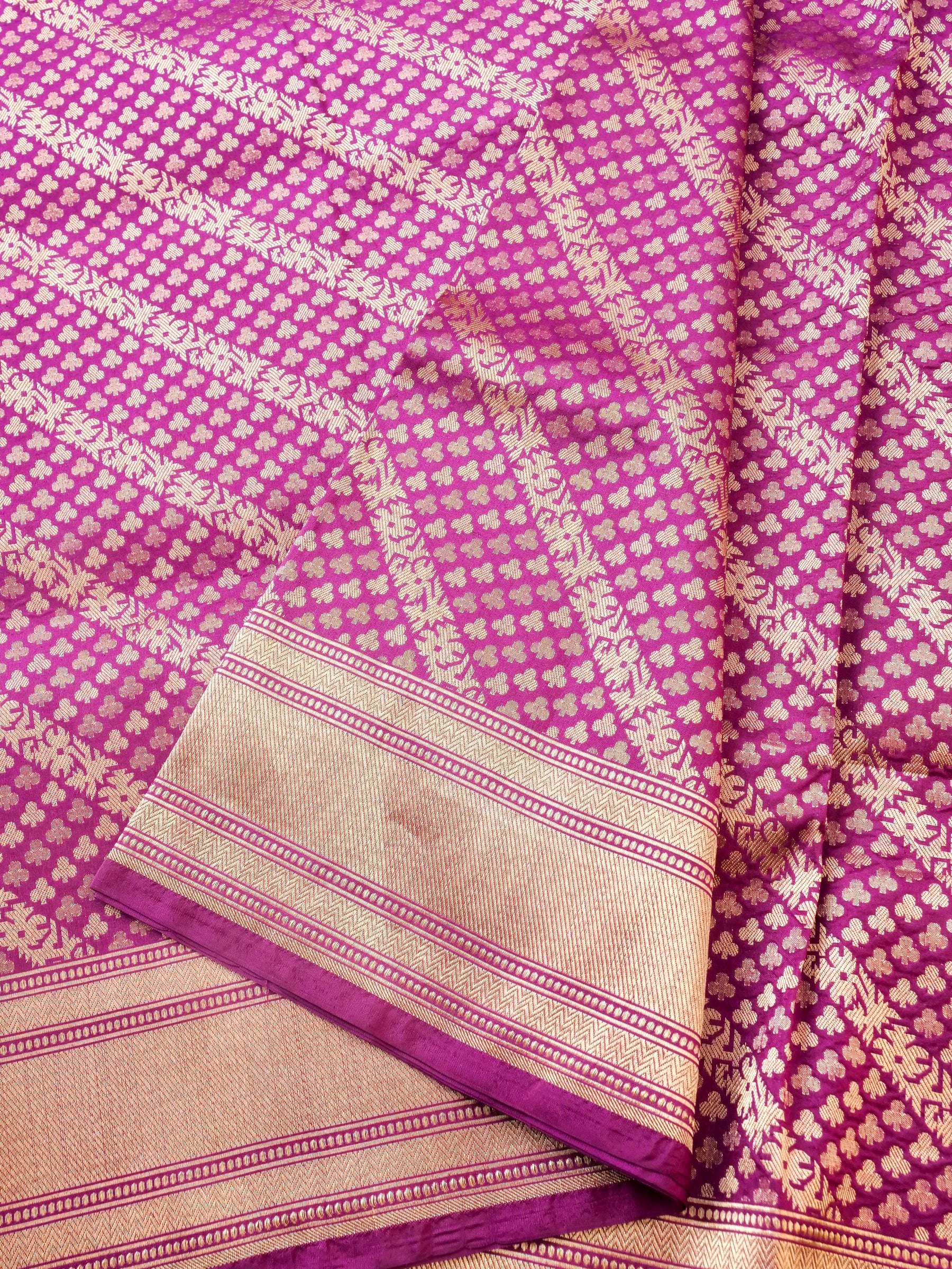 Handloom Banarasi Katan Silk Zari Tanchoi Saree - Khinkhwab