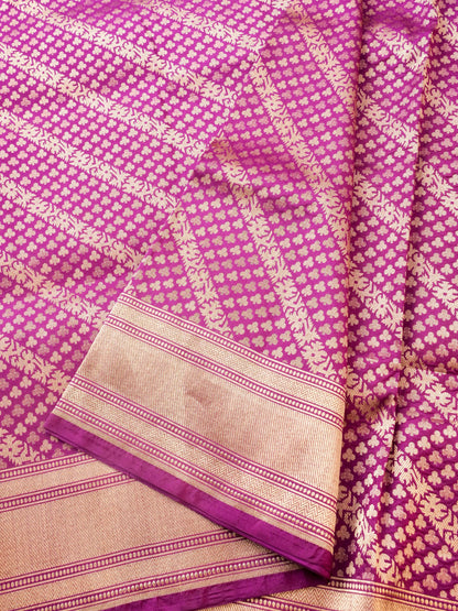 Handloom Banarasi Katan Silk Zari Tanchoi Saree - Khinkhwab