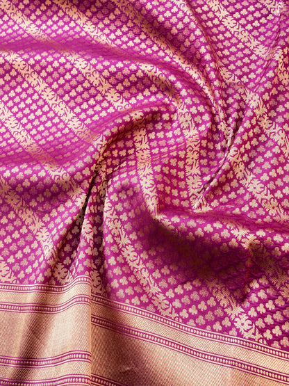 Handloom Banarasi Katan Silk Zari Tanchoi Saree - Khinkhwab