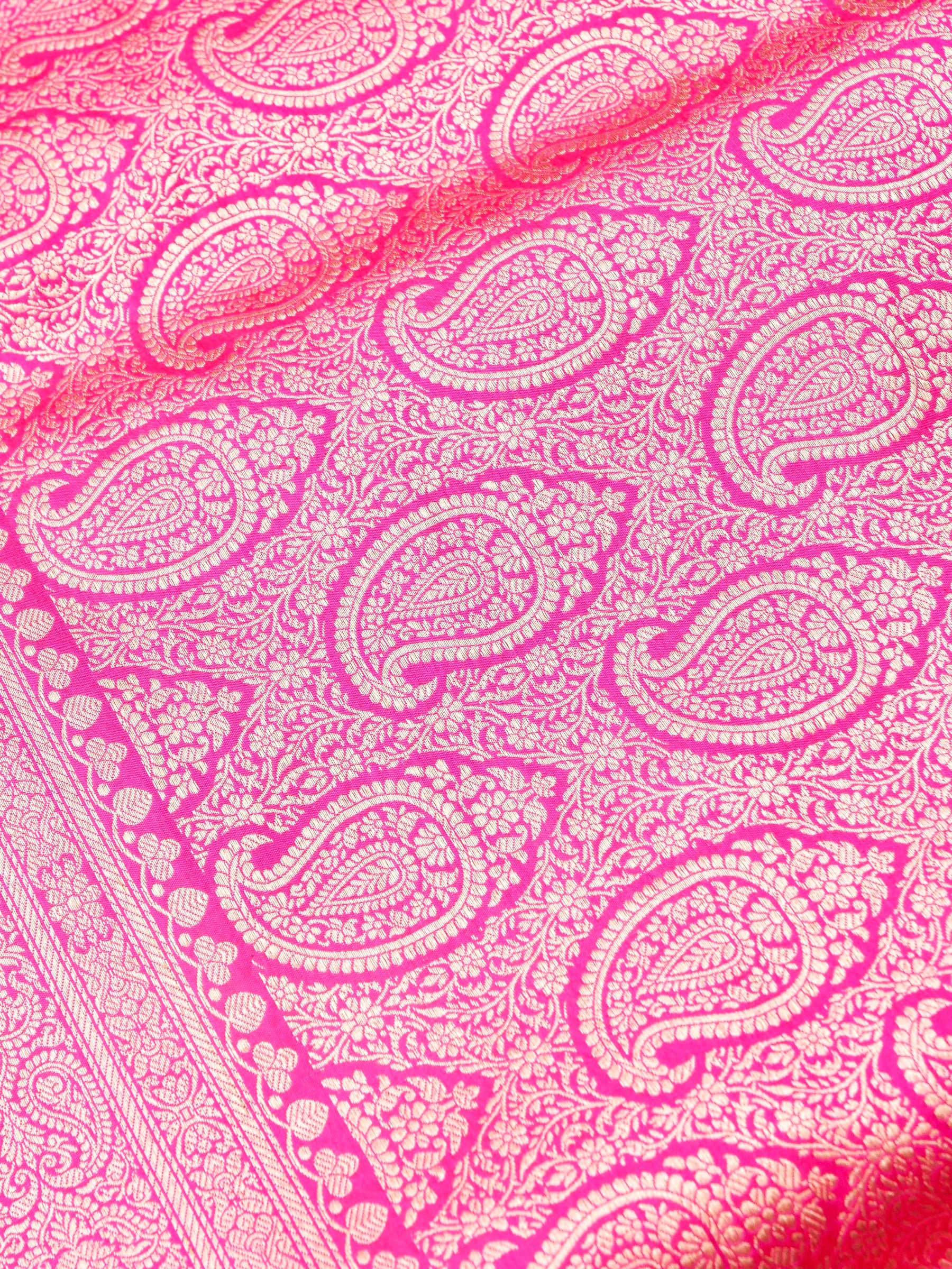 Handloom Banarasi Katan Silk Zari Tanchoi Saree - Khinkhwab