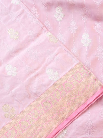 Handloom Banarasi Mashru Silk Tanchoi Kadwa Saree - Khinkhwab