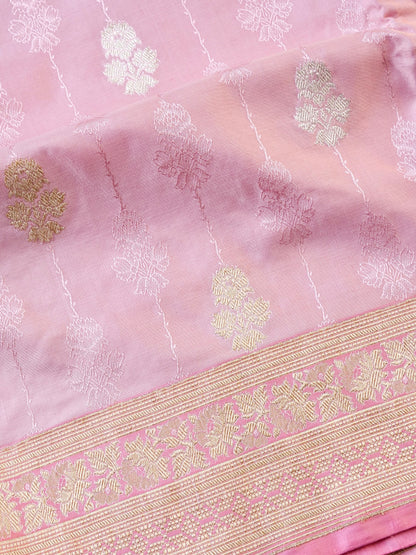 Handloom Banarasi Mashru Silk Tanchoi Kadwa Saree - Khinkhwab