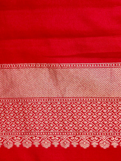 Handloom Banarasi Crepe Silk Saree with Zari Brocade - Khinkhwab