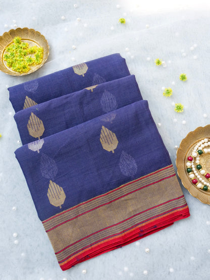 Banarasi Cotton Handloom Kadwa Ektara Saree - Khinkhwab