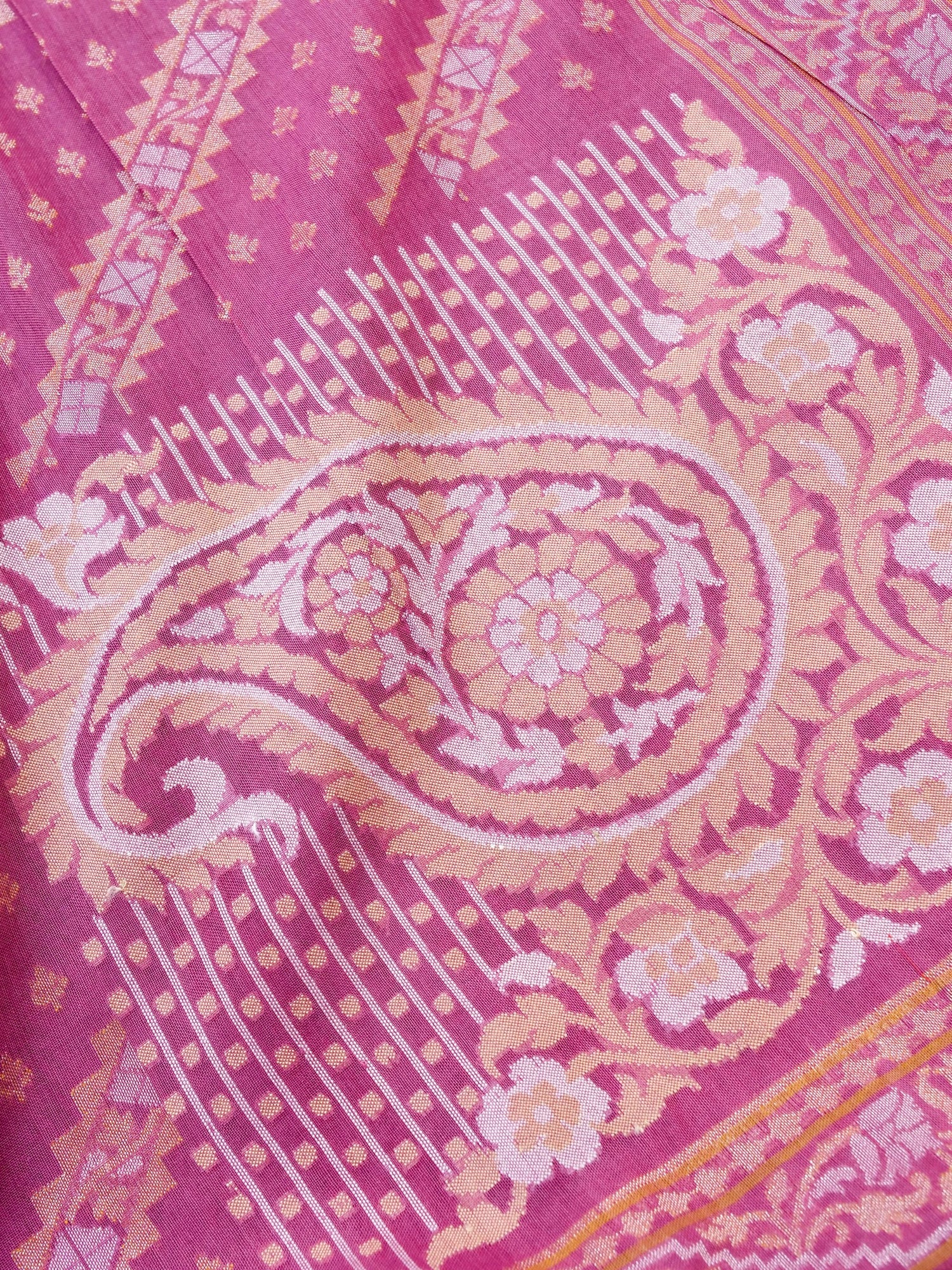 Banarasi Cotton Handloom Jamdani Ektara Saree - Khinkhwab