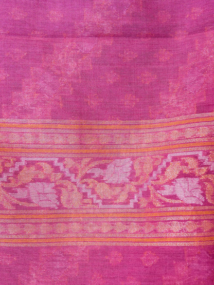 Banarasi Cotton Handloom Jamdani Ektara Saree - Khinkhwab
