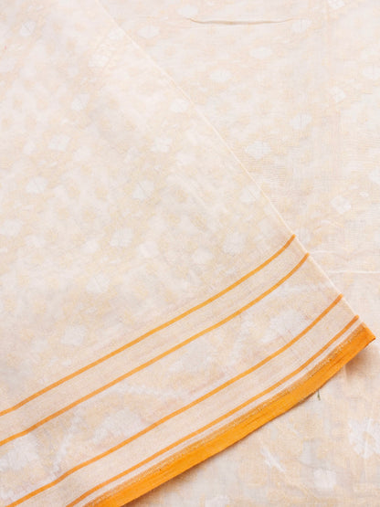 Banarasi Cotton Handloom Jamdani Ektara Saree - Khinkhwab