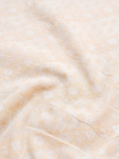 Banarasi Cotton Handloom Jamdani Ektara Saree - Khinkhwab