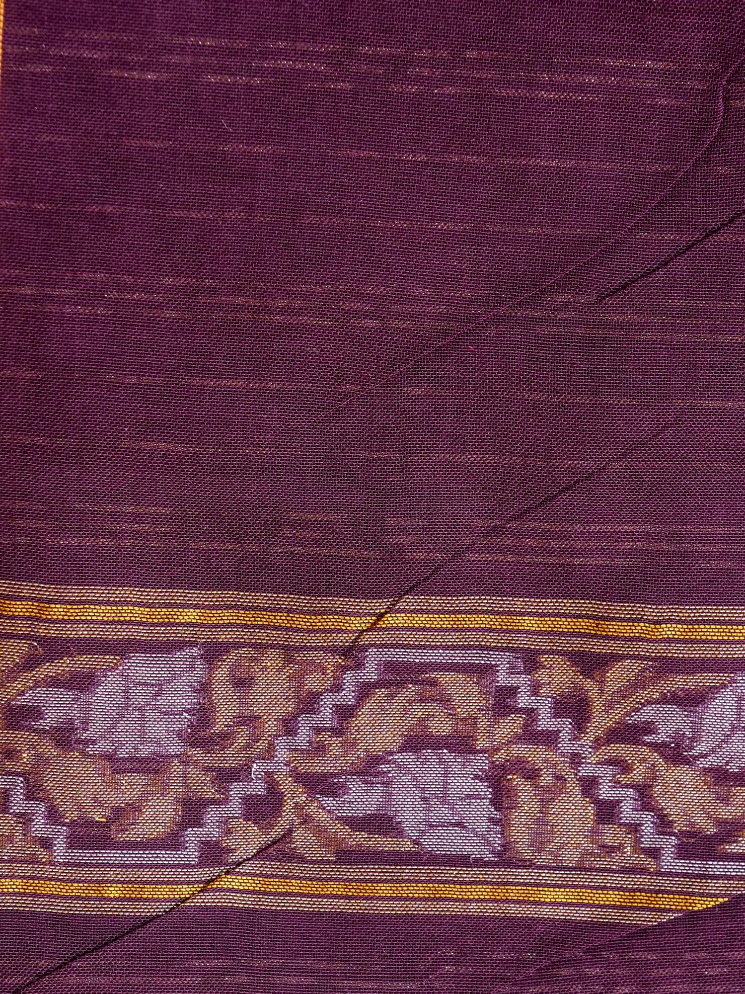 Banarasi Cotton Handloom Jamdani Ektara Saree - Khinkhwab