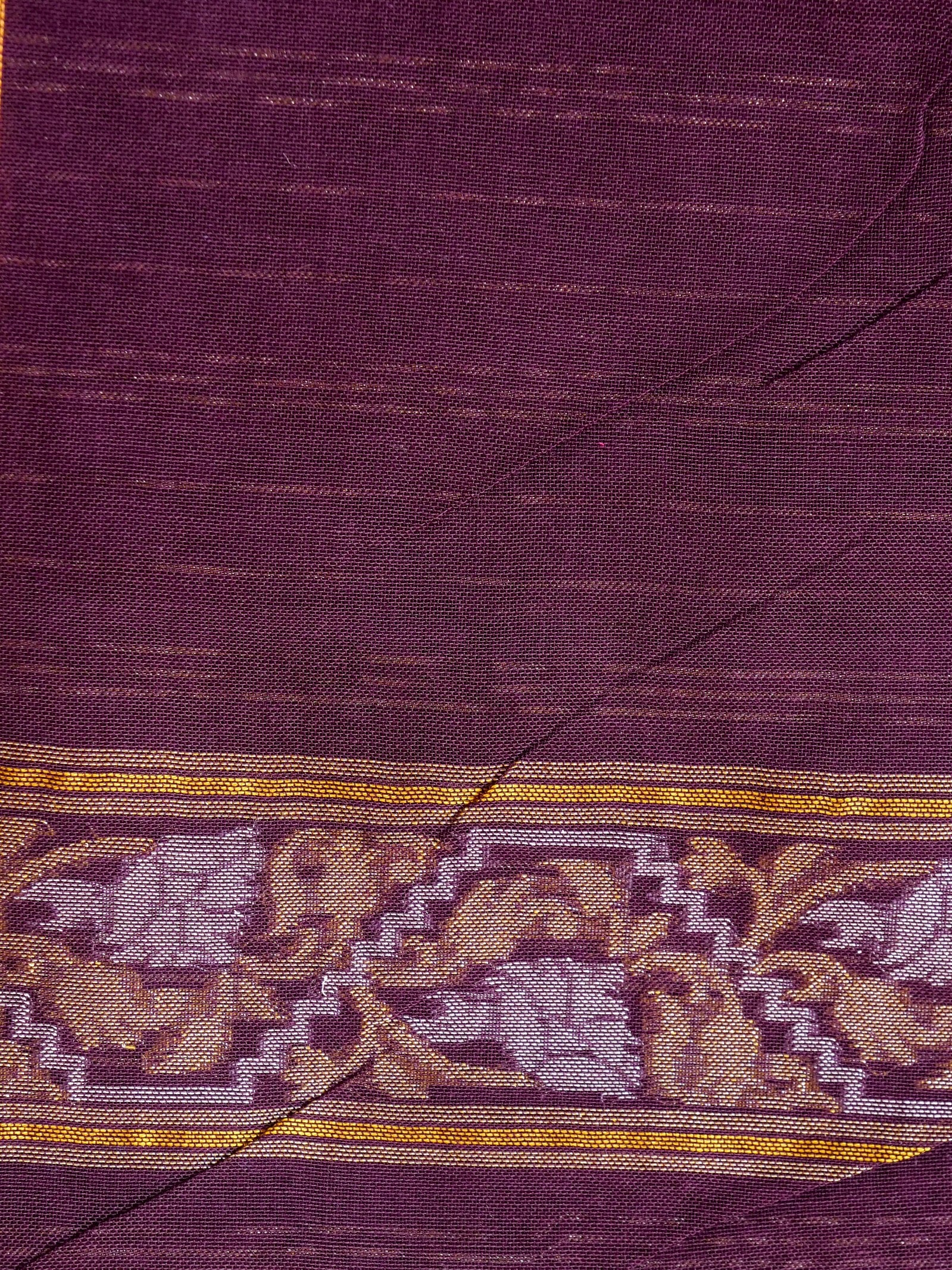 Banarasi Cotton Handloom Jamdani Ektara Saree - Khinkhwab