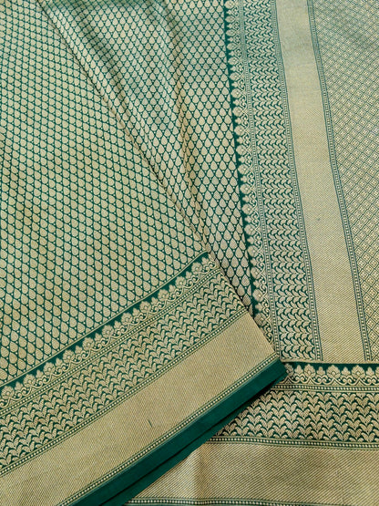 Handloom Banarasi Crepe Silk Saree with Zari Brocade - Khinkhwab