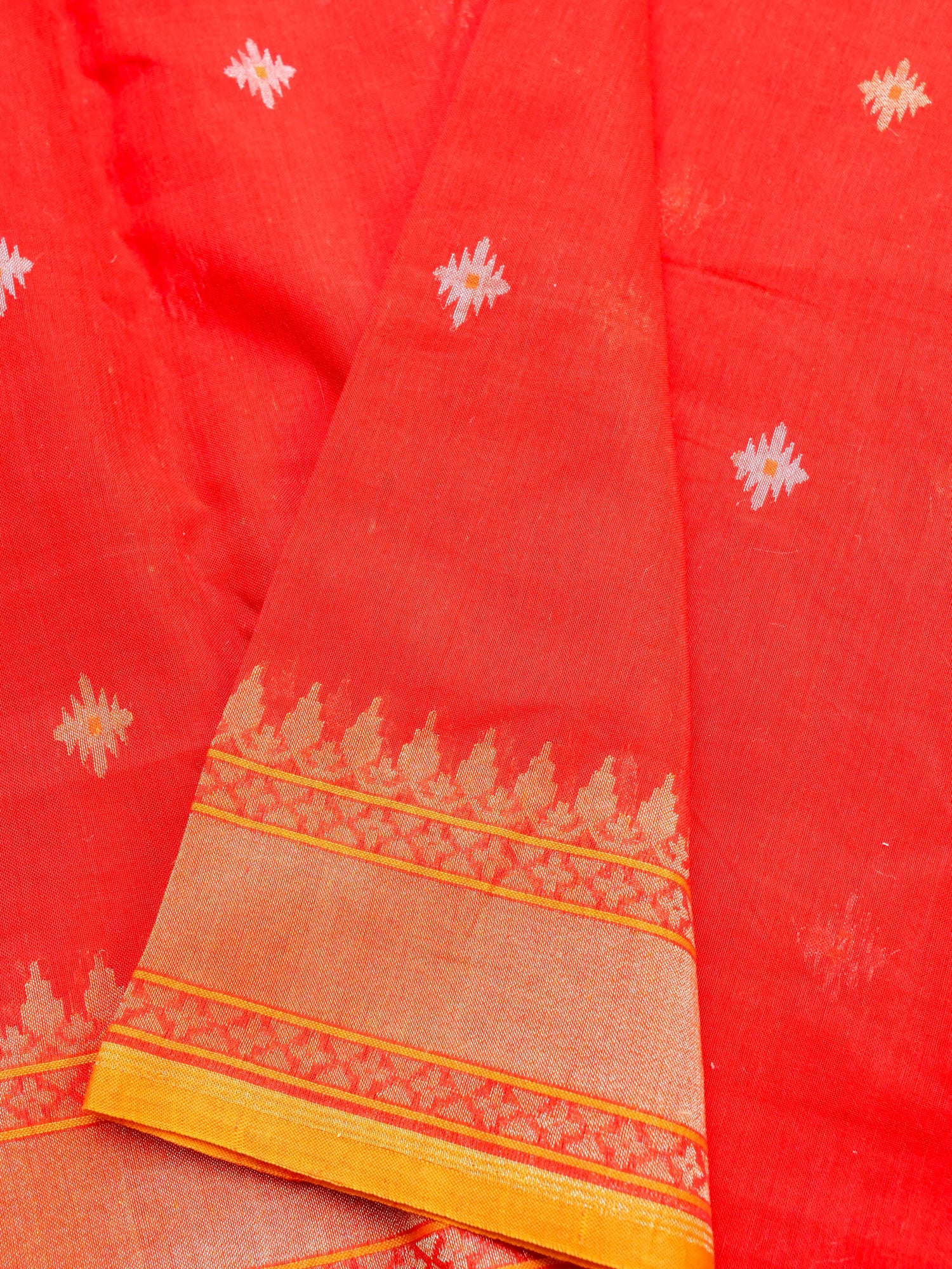 Banarasi Cotton Handloom Kadwa Ektara Saree - Khinkhwab
