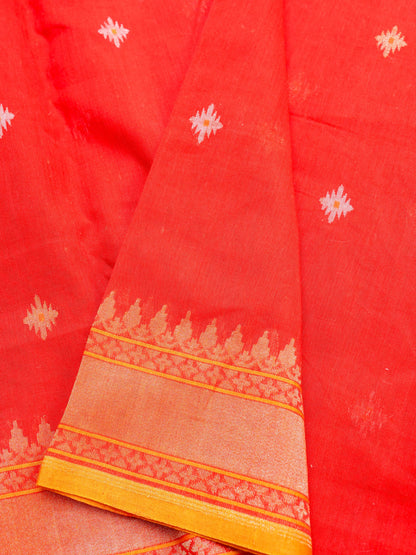 Banarasi Cotton Handloom Kadwa Ektara Saree - Khinkhwab