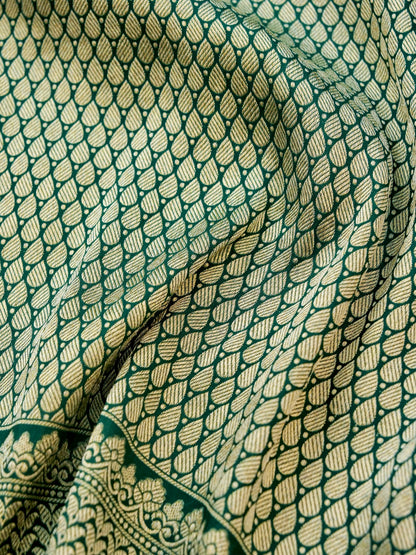 Handloom Banarasi Crepe Silk Saree with Zari Brocade - Khinkhwab