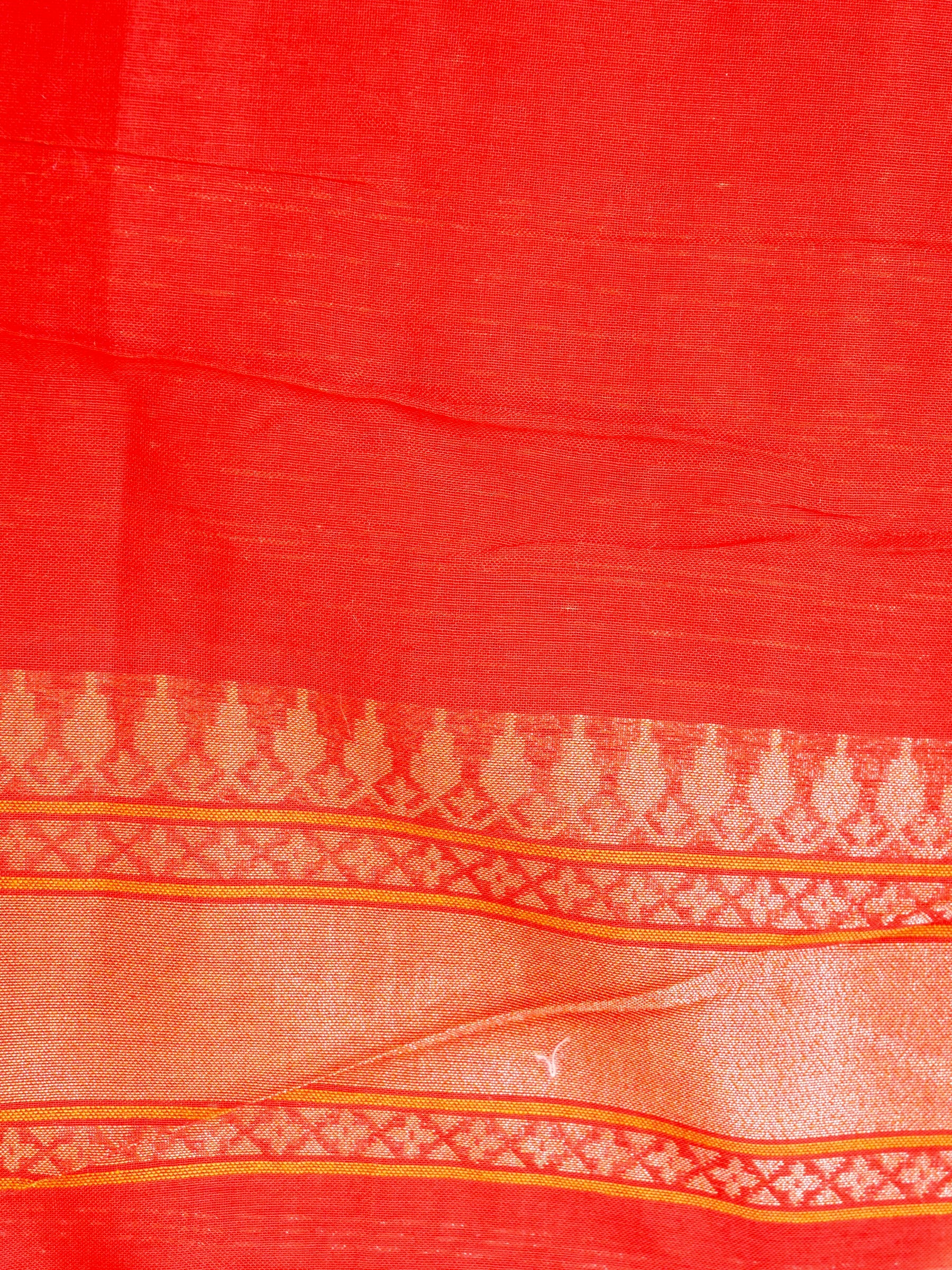 Banarasi Cotton Handloom Kadwa Ektara Saree - Khinkhwab