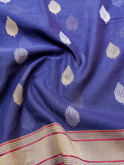 Banarasi Cotton Handloom Kadwa Ektara Saree - Khinkhwab