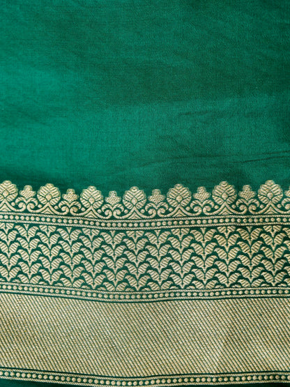 Handloom Banarasi Crepe Silk Saree with Zari Brocade - Khinkhwab