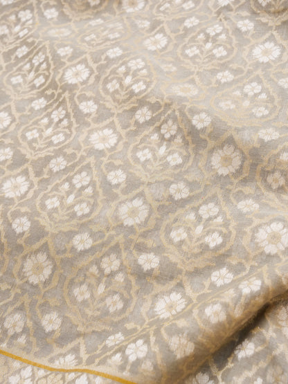 Banarasi Cotton Handloom Jamdani Ektara Saree - Khinkhwab