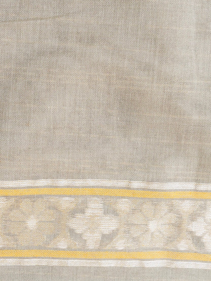 Banarasi Cotton Handloom Jamdani Ektara Saree - Khinkhwab