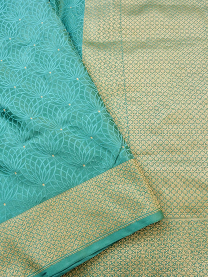 Handloom Banarasi Silk Sateen Tanchoi Saree - Khinkhwab