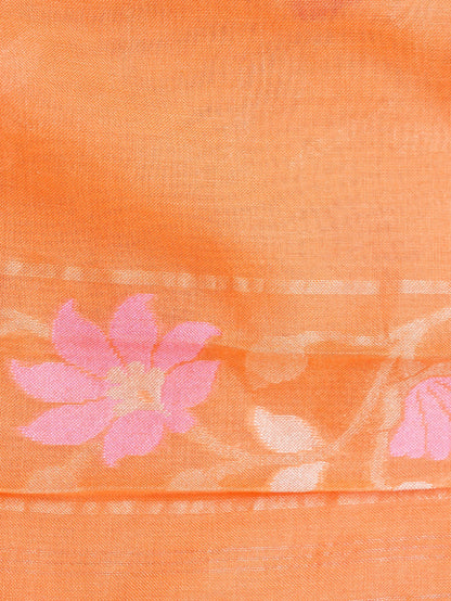 Banarasi Cotton Handloom Jamdani Ektara Saree - Khinkhwab