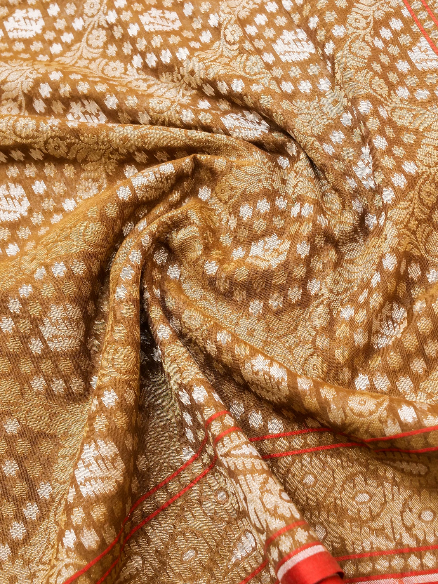 Banarasi Cotton Handloom Jamdani Ektara Saree - Khinkhwab