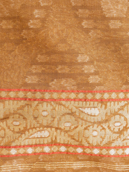 Banarasi Cotton Handloom Jamdani Ektara Saree - Khinkhwab