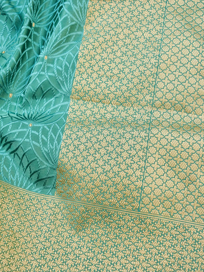 Handloom Banarasi Silk Sateen Tanchoi Saree - Khinkhwab