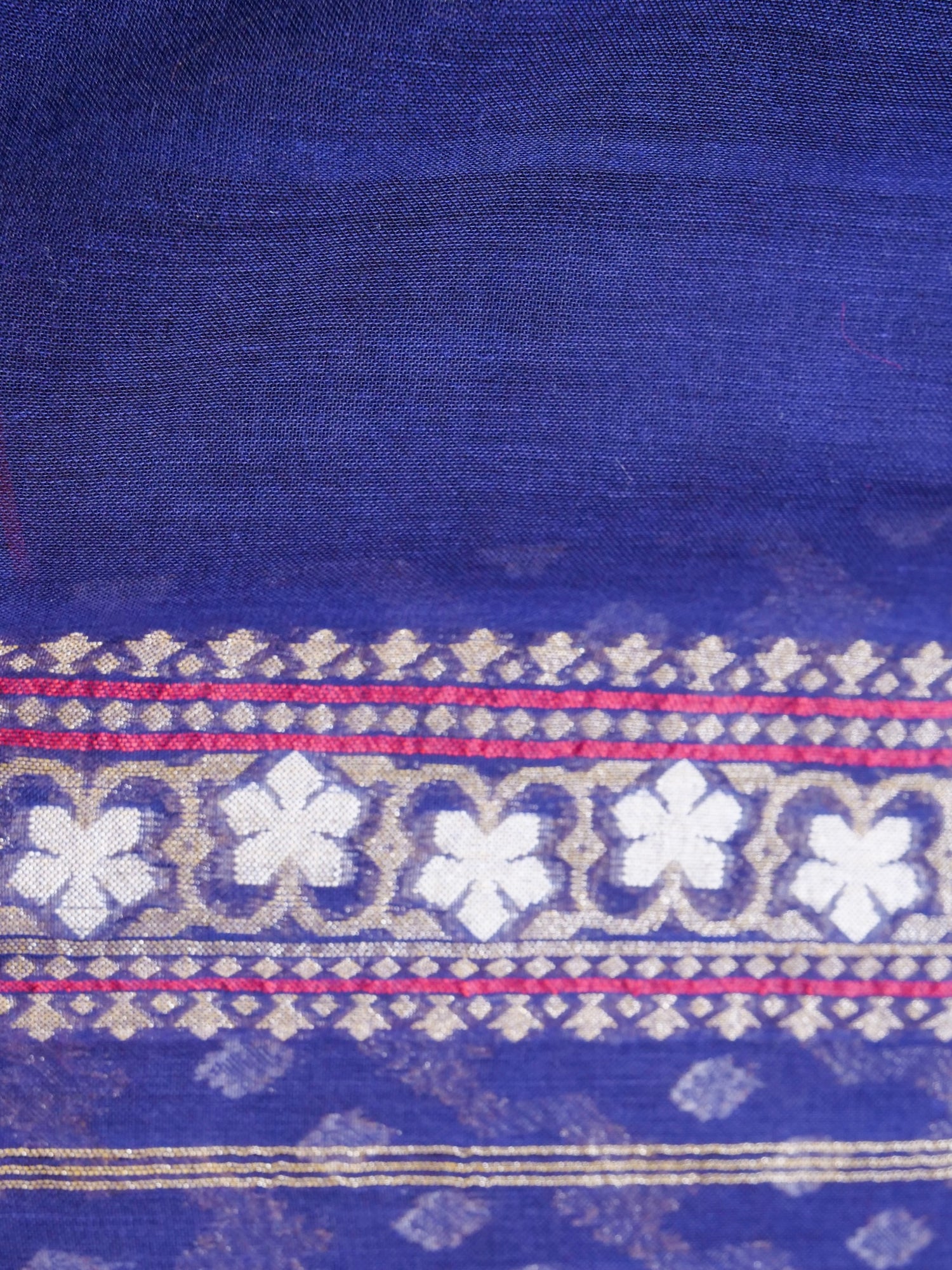 Banarasi Cotton Handloom Jamdani Ektara Saree - Khinkhwab