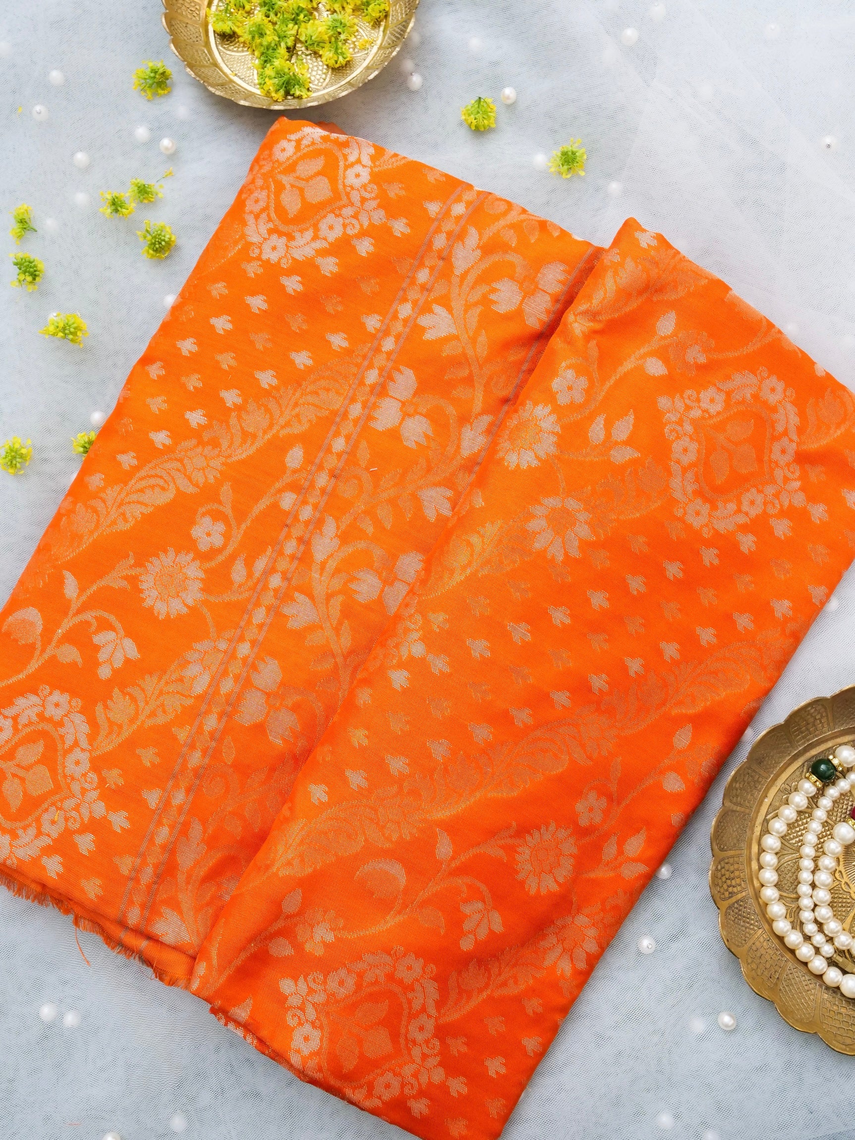 Banarasi Cotton Handloom Jamdani Ektara Saree - Khinkhwab