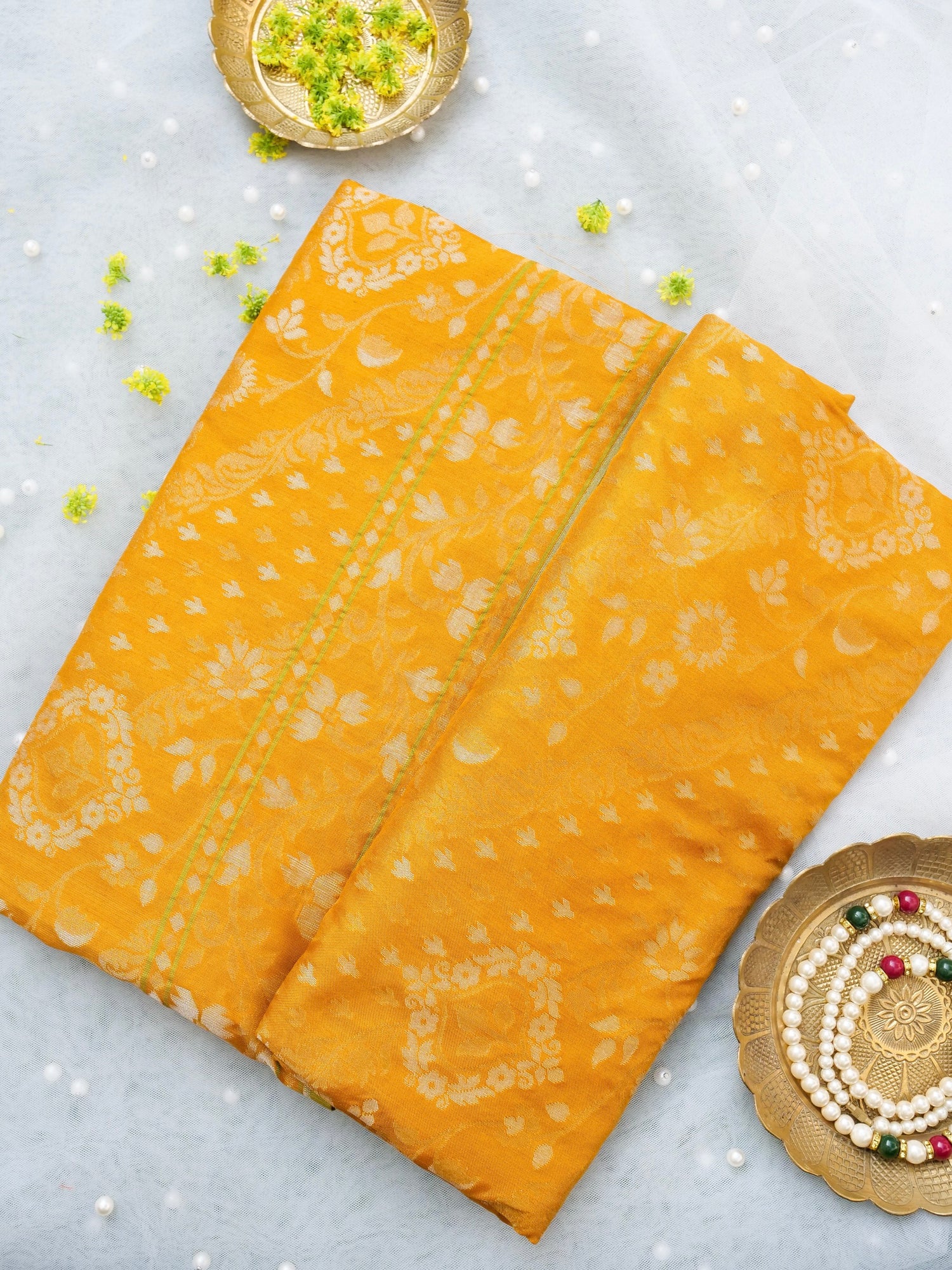 Banarasi Cotton Handloom Jamdani Ektara Saree - Khinkhwab